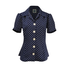 Pluus Pretty 40s Polka Dot